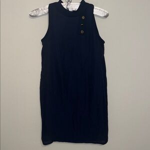 Camilyn Beth Elegant Navy Sleeveless Mini Dress with High Neck - size 4. B7